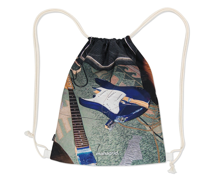 【mahagrid】25SS★ DENIM PRINTED GYM SACK mahagrid(マハグリッド) - BROKEN GUITAR GYM SACK – einz.jp