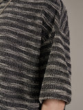 MIXED BOUCLE KNIT HALF SLEEVE