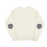 Elbow Checkerboard Dot Smile Sweatshirt
