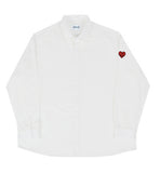Sleeve Heart Logo Smile Embroidery Overfit Shirt