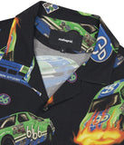 RACING CAR OPEN COLLAR HALF SLEEVE SHIRT