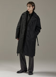 TURTLE NECK BELTED LONG DOWN COAT