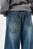 Dirty oil washed denim pants