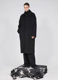 Oversized Wool Balmacaan Long Coat