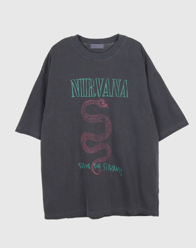 Raucohouse(ラウコハウス) - Nirvana snake printing top – einz.jp