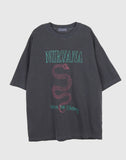 Nirvana snake printing top