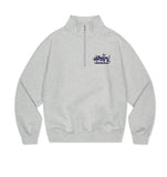 LABEL LOGO HALF ZIP SWEATSHIRT