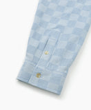 23SS Checkerboard Oversized Denim Shirt