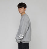 [UNISEX] Elbow Spray Smile Drawing Sweatshirt