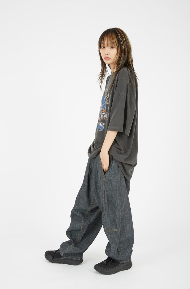 LANA LINEN RETRO TAPERED POCKET PANTS