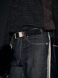 SELVAGE FRAY RED STITCH DENIM PANTS