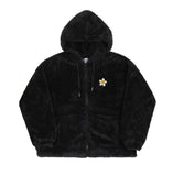 Flower dot Embroidery fleece jacket