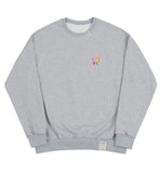 Tie-Die Flower Dot Smile White Clip Sweatshirt