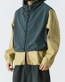 Nylon Layered Crop Hoodie