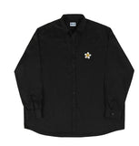 Flower Dot Embroidery Overfit Shirt