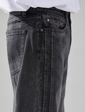 SIDE LAYERED DENIM TROUSERS