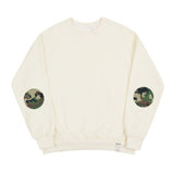 Elbow Camo Dot Smile White Clip Sweatshirt