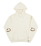 Elbow Leopard Drawing Smile White Clip Hoodie