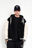 String Hoodie Varsity Jacket