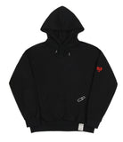 Logo Heart Smile Sleeve Embroidered Hoodie