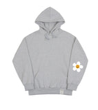 Elbow Flower Dot One Point White Clip Hoodie