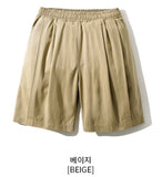 Nose Tencel Cotton Two Tuck Bermuda Short Pants