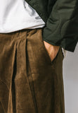 Two-Tuck Corduroy Wide Pants