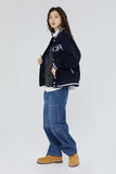 WILD FLOWER WOOL VARSITY JACKET