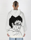 Crying Boy Cotton Knit Hoodie