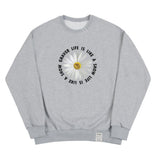 Daisy Flower Circle Logo White Clip Sweatshirt