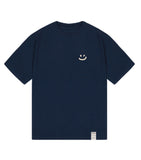 Small multi flower drawing smile short sleeve tee