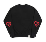 [UNISEX] Elbow Spray Heart Smile Sweatshirt