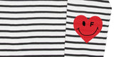 Elbow Heart Smile Stripe Long Sleeve