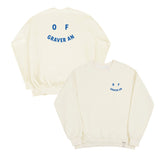 OF GRAVER AN Logo Smile White Clip Sweatshirt