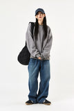 Dirty oil washed denim pants