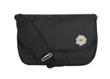 White Rose Smile Embroidered Cross Messenger Bag