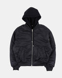 Detachable hood shirring MA-1 jumper