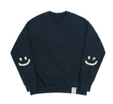 [UNISEX] Elbow Multi Flower Drawing Smile Sweatshirt