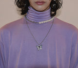 HALF PEARL CHAIN NECKLACE