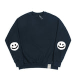 Elbow Drawing Dot Smile White Clip Sweatshirt