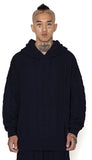 Twisted Cable Knit Hoodie