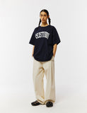 STITCH PINTUCK DENIM PANTS