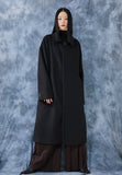 Oversized Wool Balmacaan Long Coat