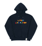 Rainbow Life Smile Logo White Clip Hoodie