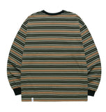 SERIF LOGO STRIPED LS TEE