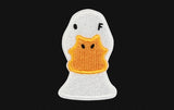 Duck Face Embroidery Smile Sweatshirt