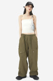 Over size stopper snap cargo pants