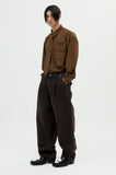 color washing denim pocket pants