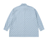 23SS Checkerboard Oversized Denim Shirt