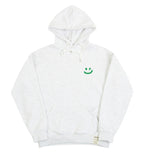 Small Drawing Smile White Clip Hoodie